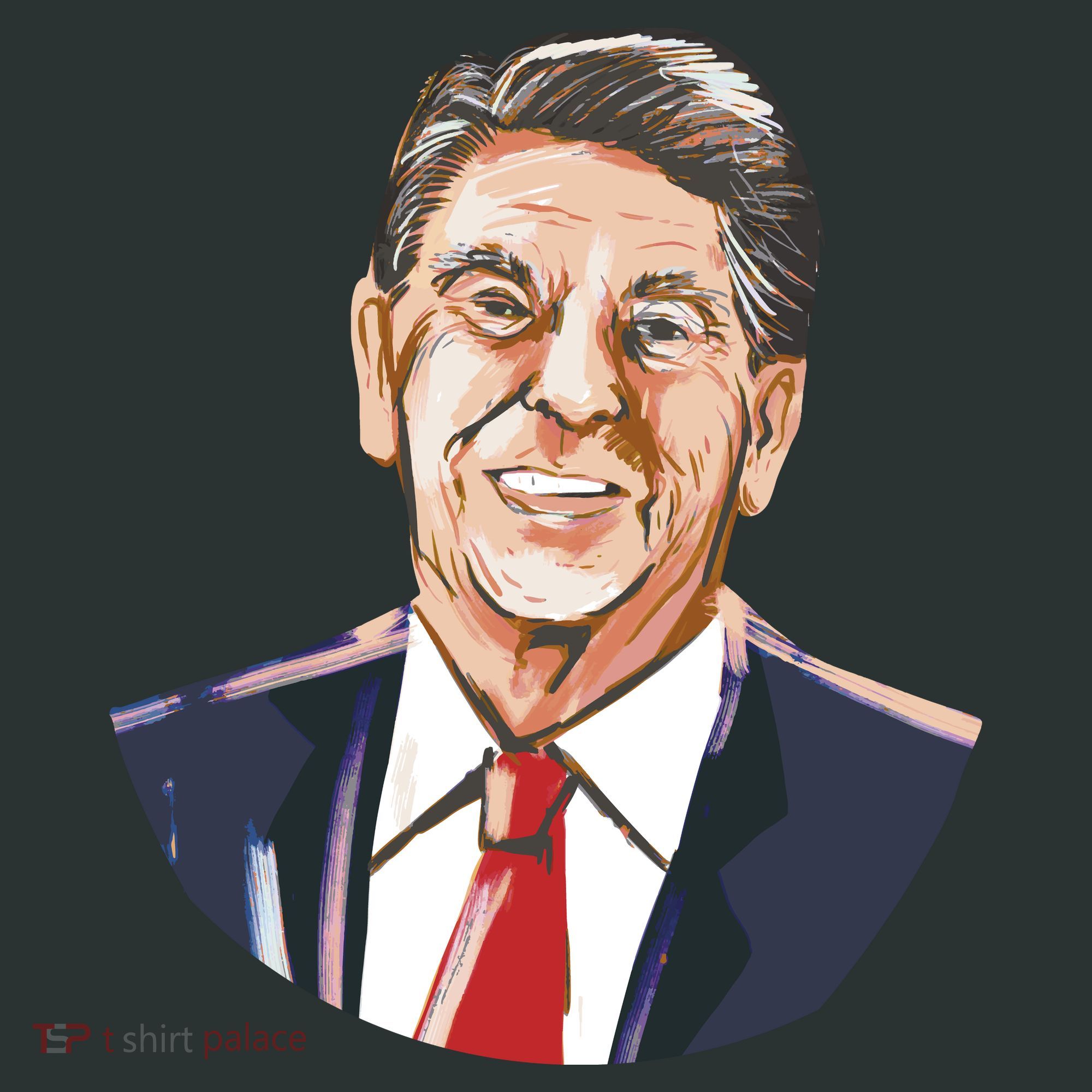 Ronald Reagan Illustration Infant Baby Jersey Bodysuit