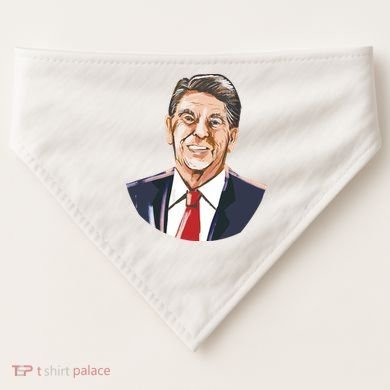 Ronald Reagan Illustration USA-Made Doggie Bandana