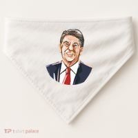 Ronald Reagan Illustration USA-Made Doggie Bandana thumb 0