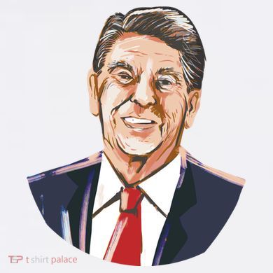 Ronald Reagan Illustration Urban Oversized Heavyweight T-Shirt