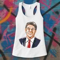 Ronald Reagan Illustration Women's Tank Top thumb 3