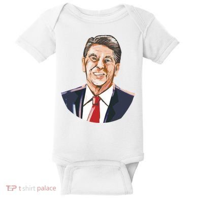 Ronald Reagan Illustration Baby Bodysuit
