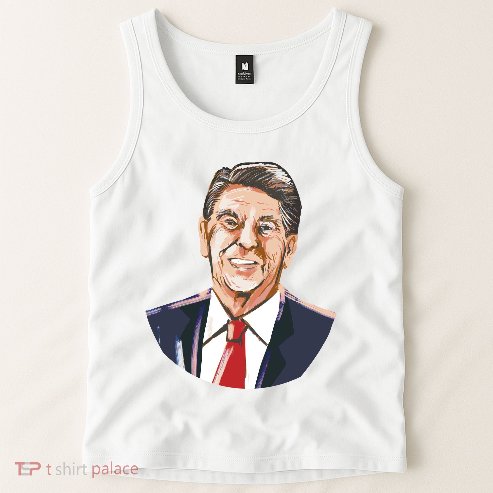 Ronald Reagan Illustration Tank Top