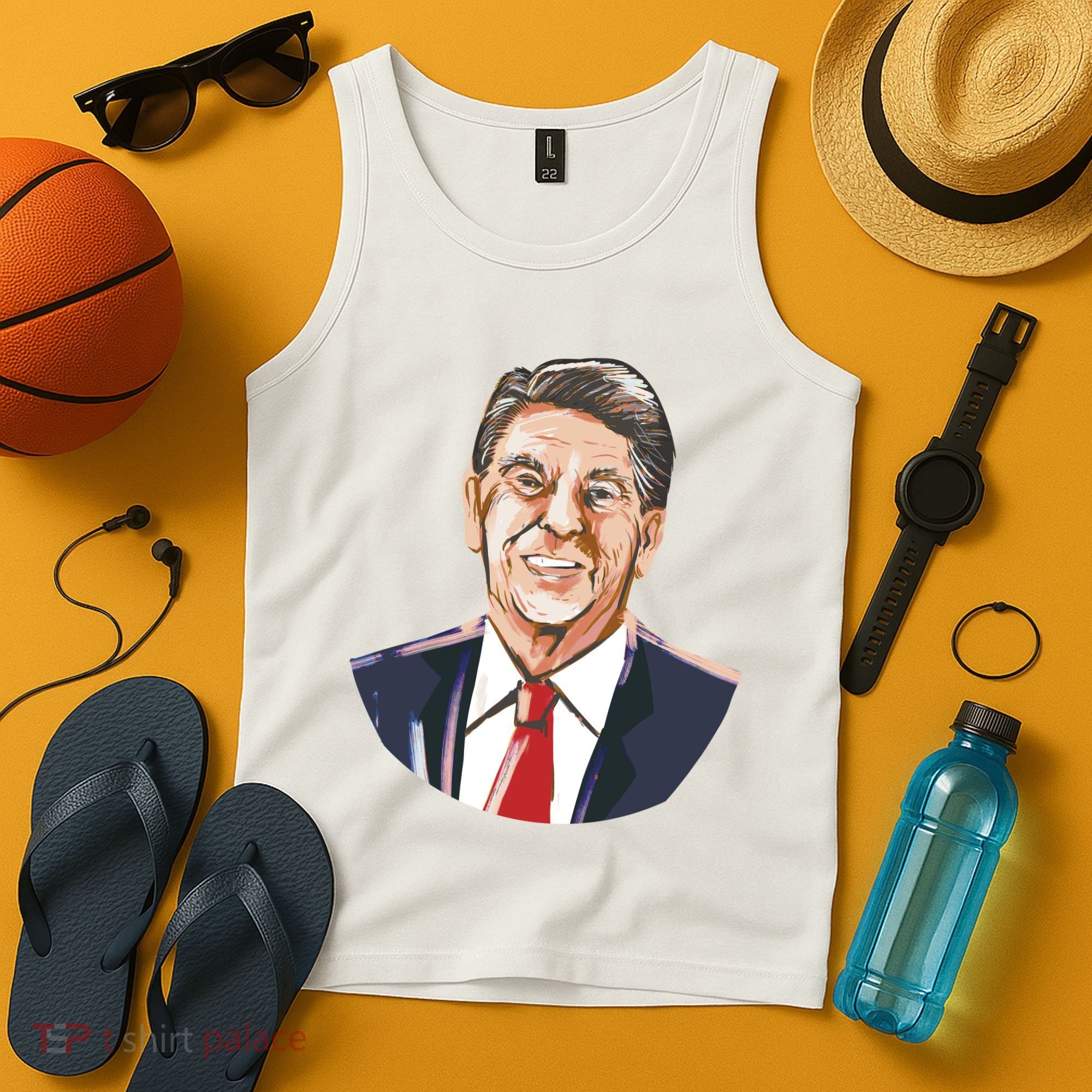 Ronald Reagan Illustration Tank Top