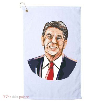 Ronald Reagan Illustration Golf Towel