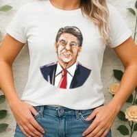 Ronald Reagan Illustration Women's T-Shirt thumb 2