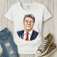 Ronald Reagan Illustration Women's T-Shirt thumb 3