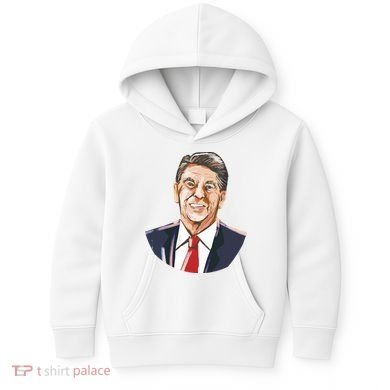 Ronald Reagan Illustration Kids Hoodie