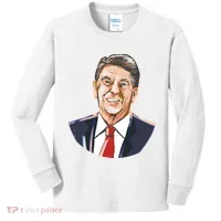 Ronald Reagan Illustration Kids Long Sleeve Shirt thumb 0