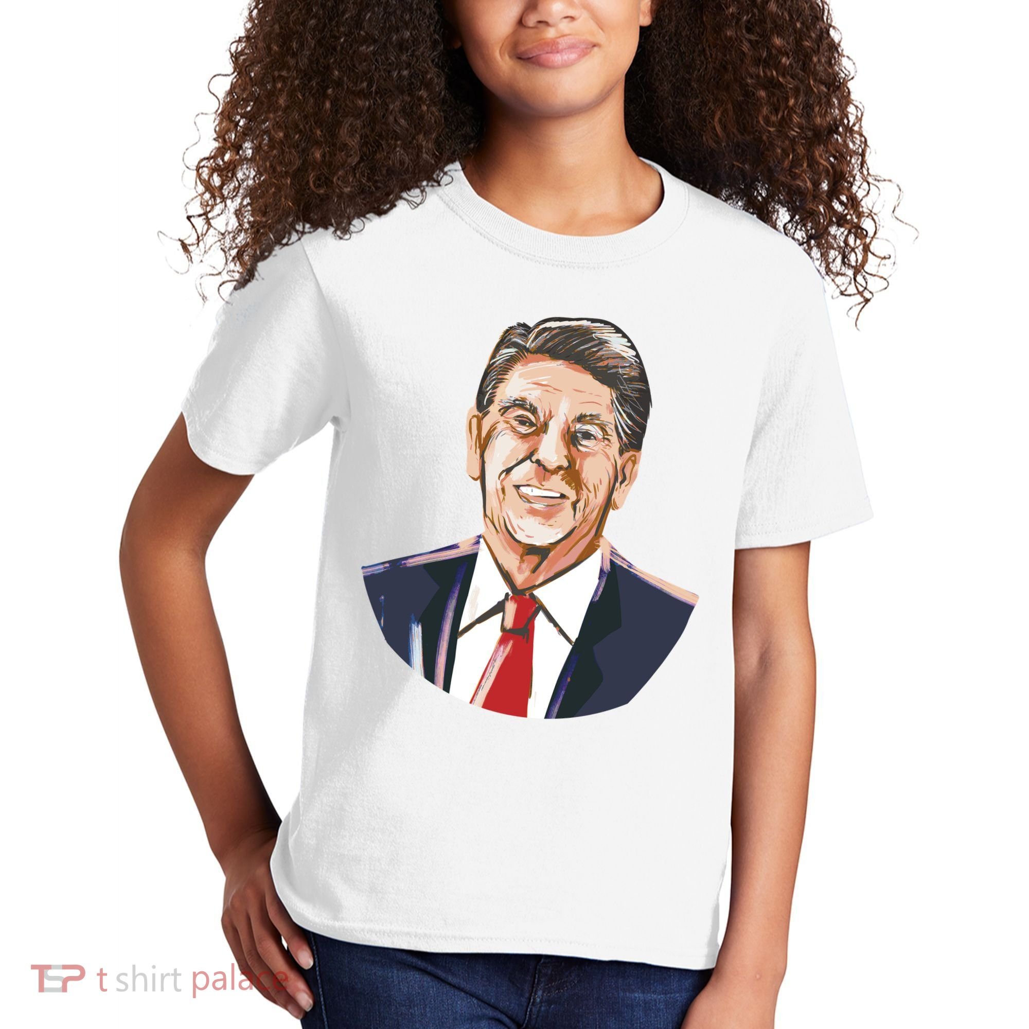 Ronald Reagan Illustration Kids T-Shirt