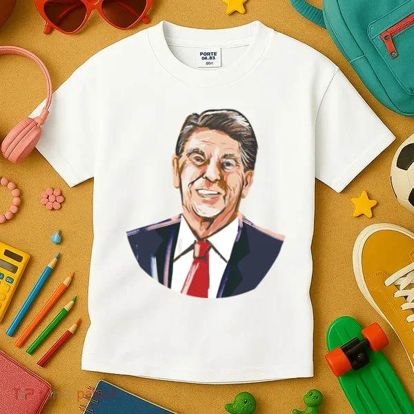 Ronald Reagan Illustration Kids T-Shirt