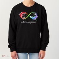 retro Red Instead Autism Autism Acceptance Women's Sweatshirt thumb 0