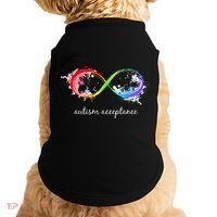 retro Red Instead Autism Autism Acceptance Doggie Tank thumb 0