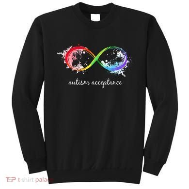 retro Red Instead Autism Autism Acceptance Sweatshirt