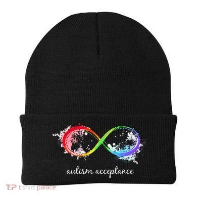 retro Red Instead Autism Autism Acceptance Beanie