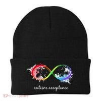 retro Red Instead Autism Autism Acceptance Beanie thumb 0
