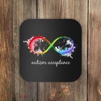 retro Red Instead Autism Autism Acceptance Coaster thumb 0