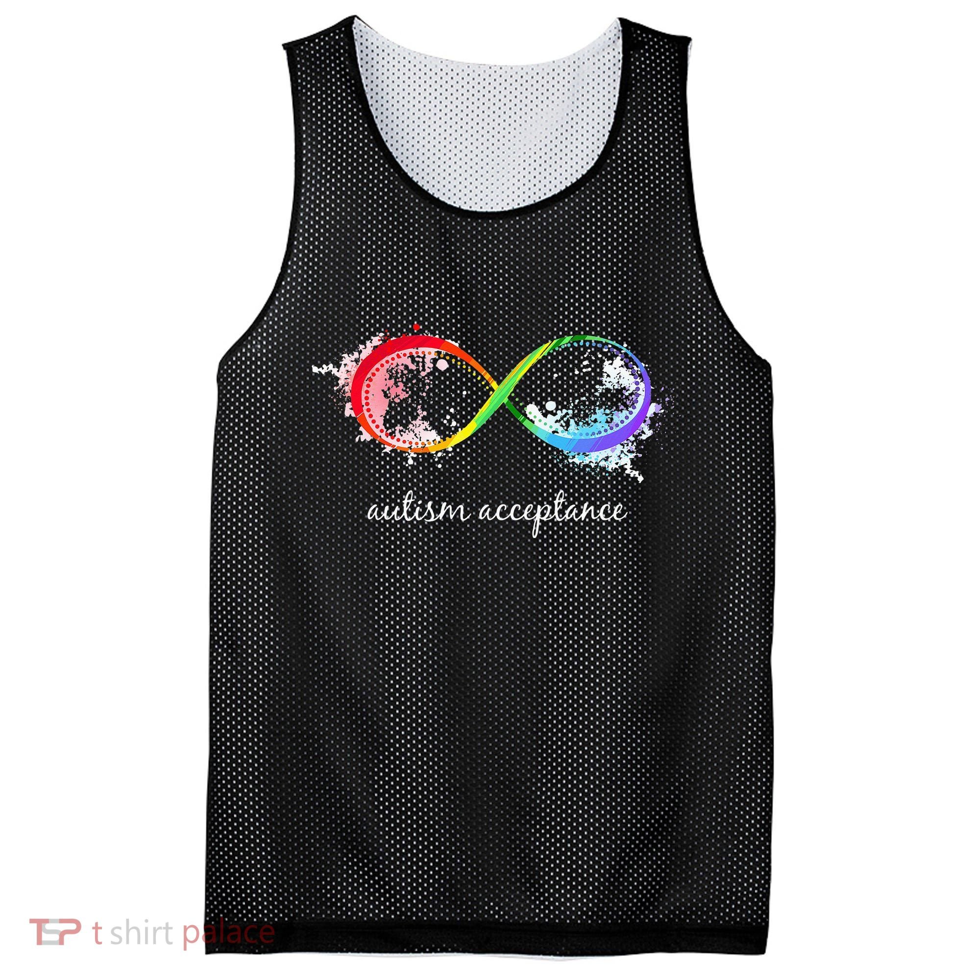 retro Red Instead Autism Autism Acceptance Mesh Reversible Basketball Jersey Tank