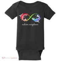 retro Red Instead Autism Autism Acceptance Baby Bodysuit thumb 0
