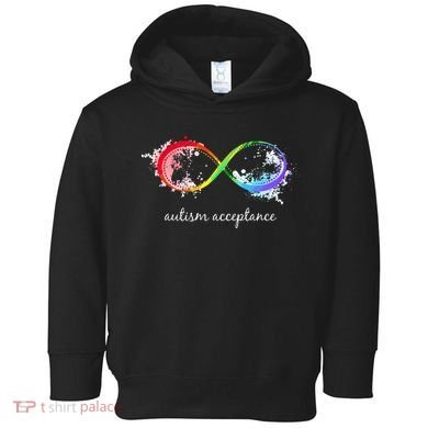 retro Red Instead Autism Autism Acceptance Toddler Hoodie