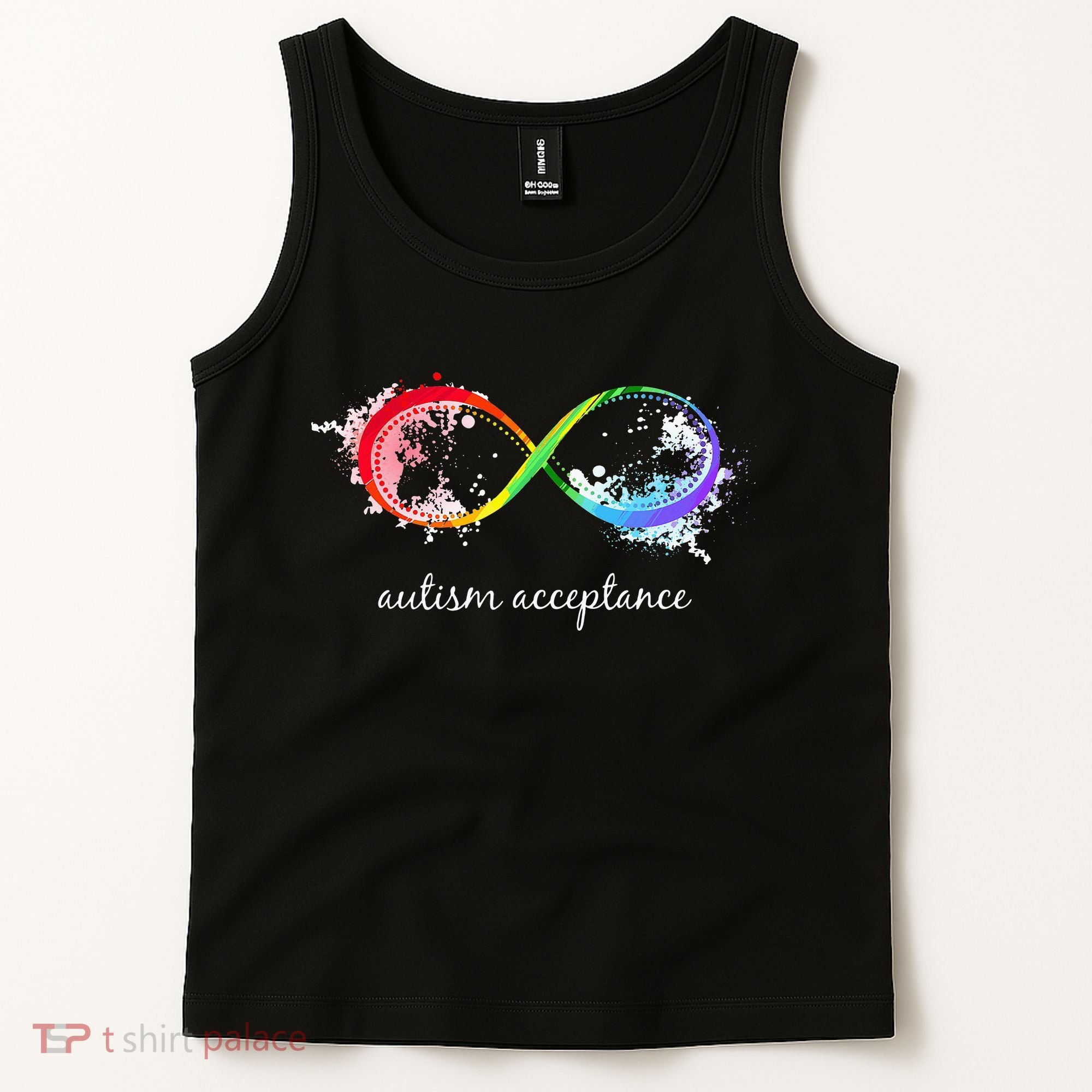 retro Red Instead Autism Autism Acceptance Tank Top