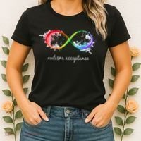 retro Red Instead Autism Autism Acceptance Women's T-Shirt thumb 2