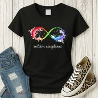 retro Red Instead Autism Autism Acceptance Women's T-Shirt thumb 3