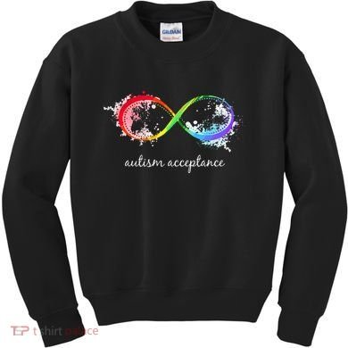 retro Red Instead Autism Autism Acceptance Kids Sweatshirt