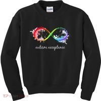 retro Red Instead Autism Autism Acceptance Kids Sweatshirt thumb 0