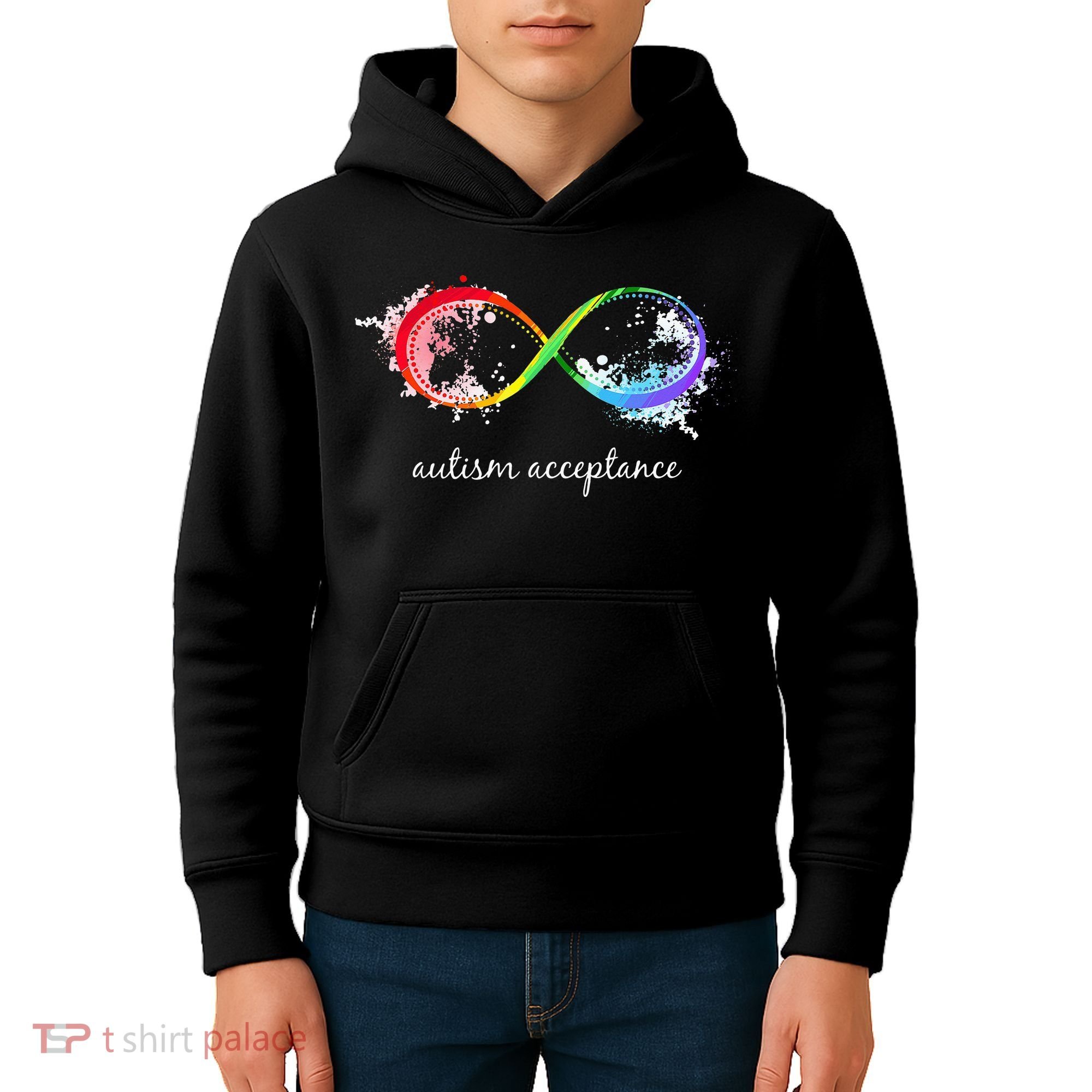 retro Red Instead Autism Autism Acceptance Kids Hoodie