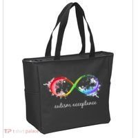 retro Red Instead Autism Autism Acceptance Tote Bag thumb 2
