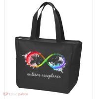 retro Red Instead Autism Autism Acceptance Tote Bag thumb 3