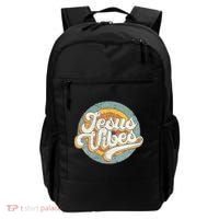 Retro Rainbow Jesus Vibes Bible Verse Christian Religious Gift Backpack thumb 0