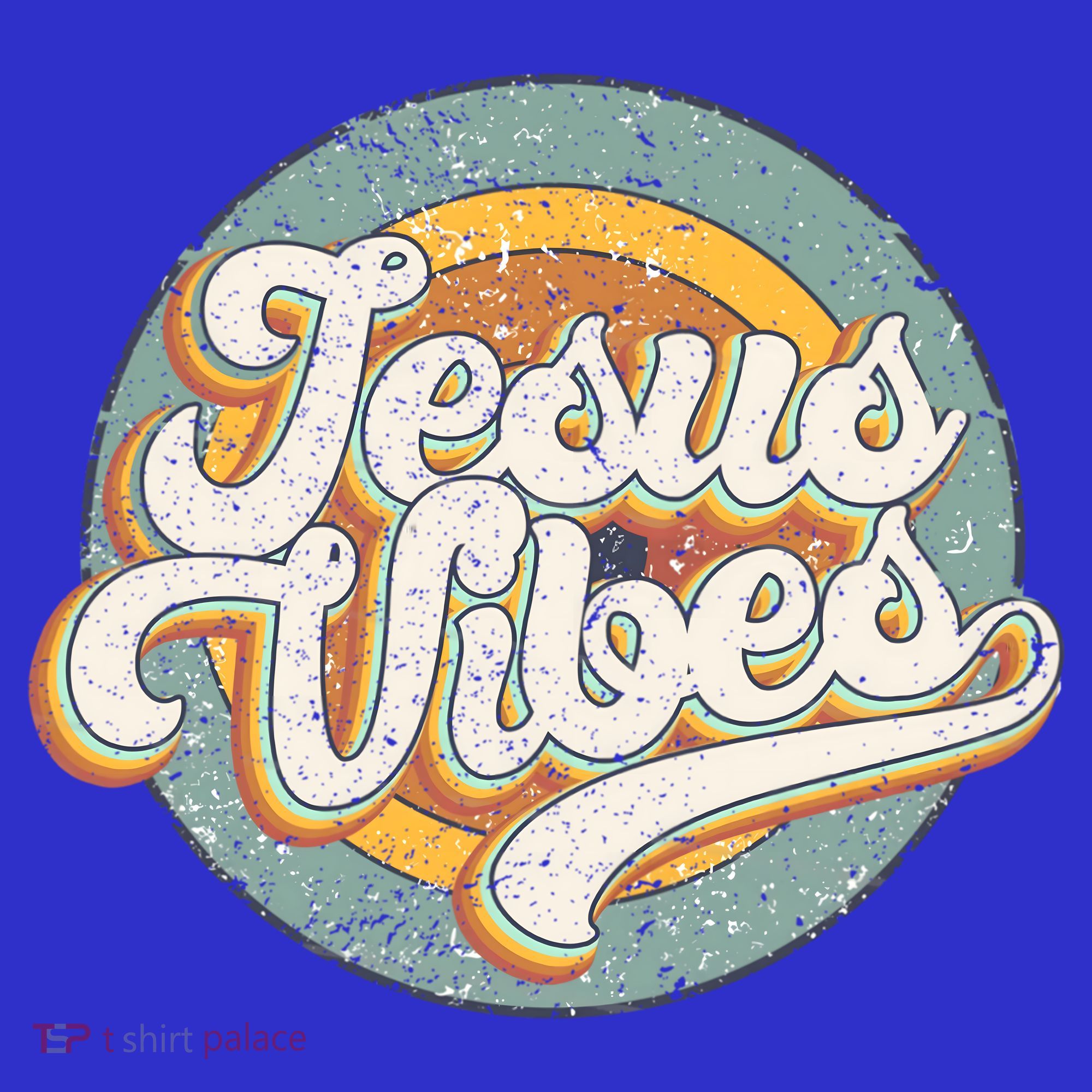 Retro Rainbow Jesus Vibes Bible Verse Christian Religious Gift Mousepad