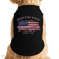 Retro Rejecting Kings Since 1776 Protest Pro Democracy Doggie Tank thumb 0