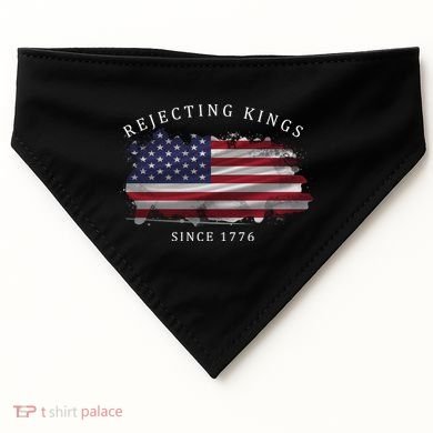 Retro Rejecting Kings Since 1776 Protest Pro Democracy USA-Made Doggie Bandana
