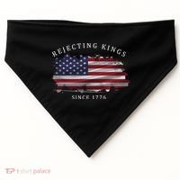 Retro Rejecting Kings Since 1776 Protest Pro Democracy USA-Made Doggie Bandana thumb 0