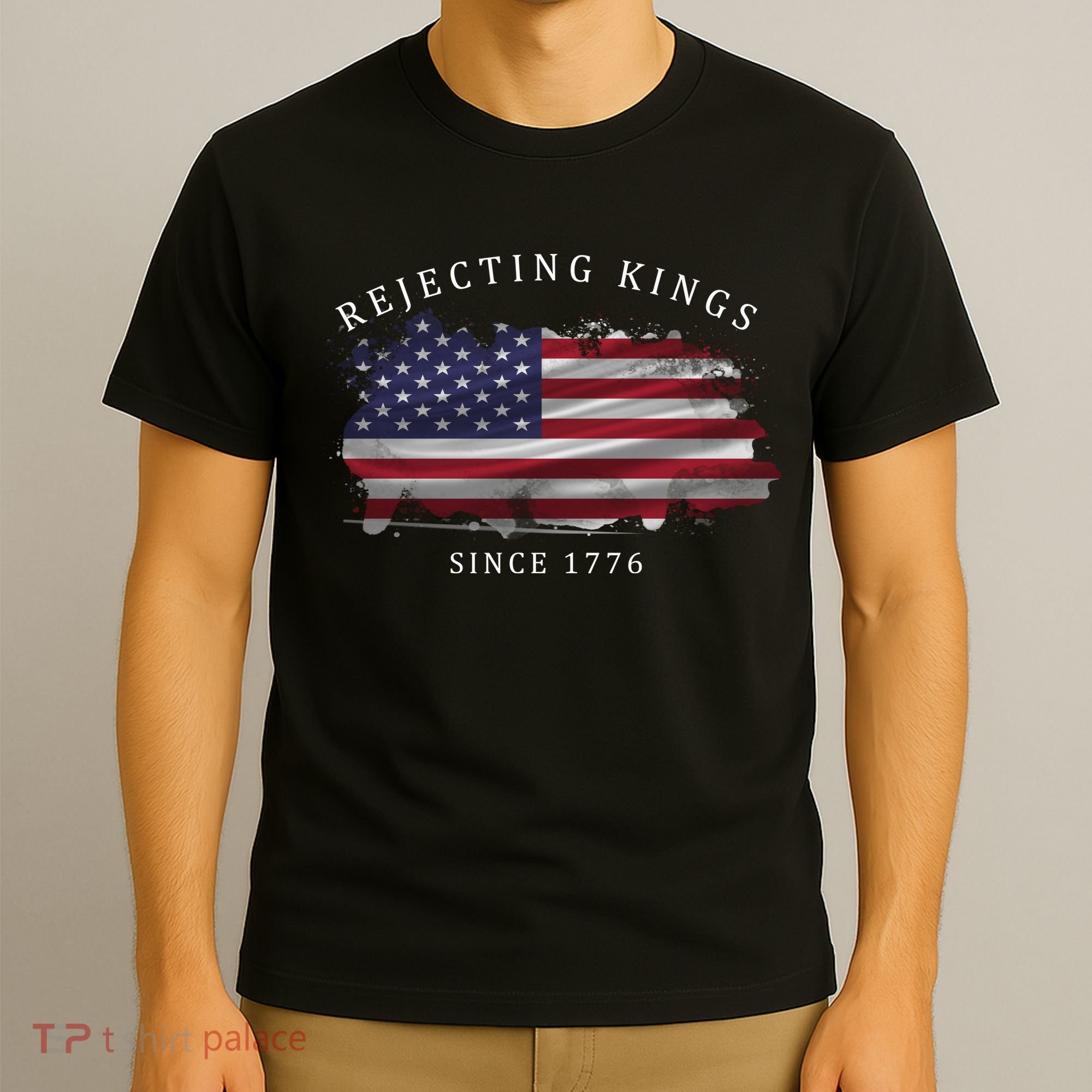 Retro Rejecting Kings Since 1776 Protest Pro Democracy T-Shirt