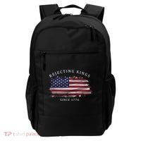 Retro Rejecting Kings Since 1776 Protest Pro Democracy Backpack thumb 0