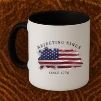 Retro Rejecting Kings Since 1776 Protest Pro Democracy Coffee Mug thumb 2
