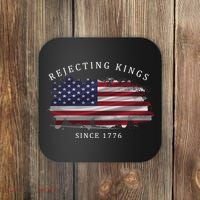 Retro Rejecting Kings Since 1776 Protest Pro Democracy Coaster thumb 0