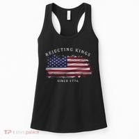 Retro Rejecting Kings Since 1776 Protest Pro Democracy Women's Tank Top thumb 0