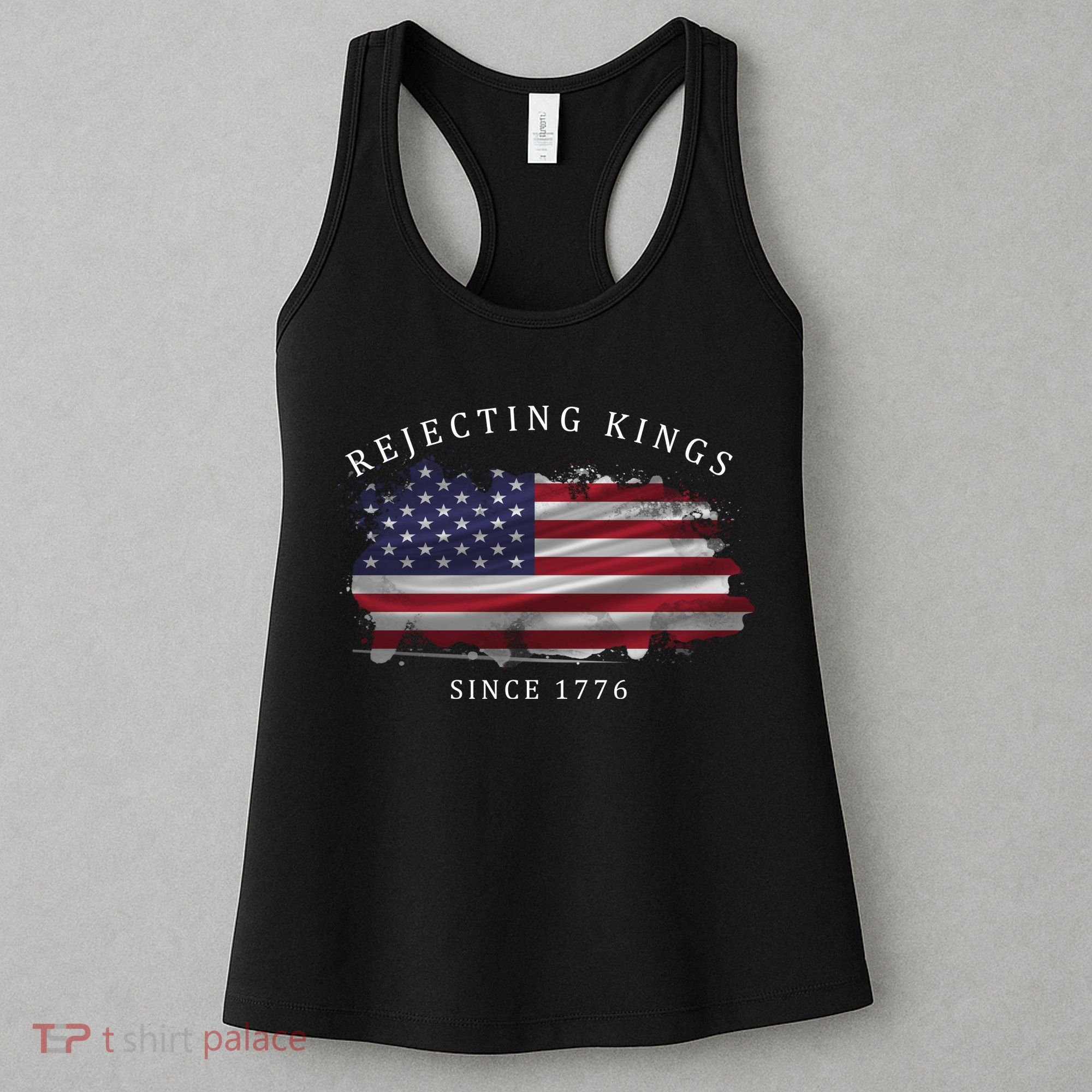 Retro Rejecting Kings Since 1776 Protest Pro Democracy Women's Tank Top