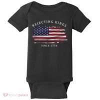 Retro Rejecting Kings Since 1776 Protest Pro Democracy Baby Bodysuit thumb 0