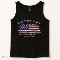 Retro Rejecting Kings Since 1776 Protest Pro Democracy Tank Top thumb 2