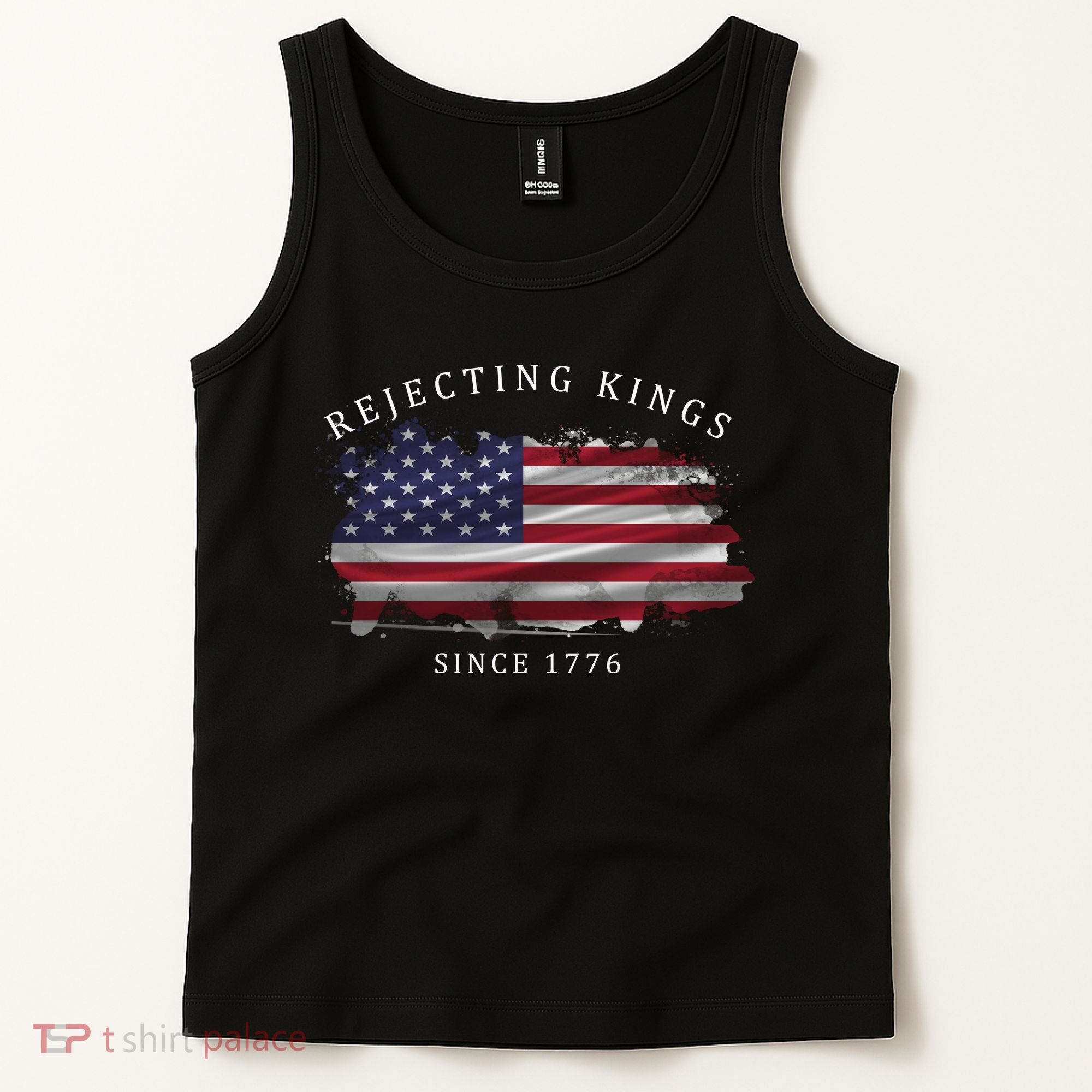 Retro Rejecting Kings Since 1776 Protest Pro Democracy Tank Top