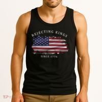 Retro Rejecting Kings Since 1776 Protest Pro Democracy Tank Top thumb 3
