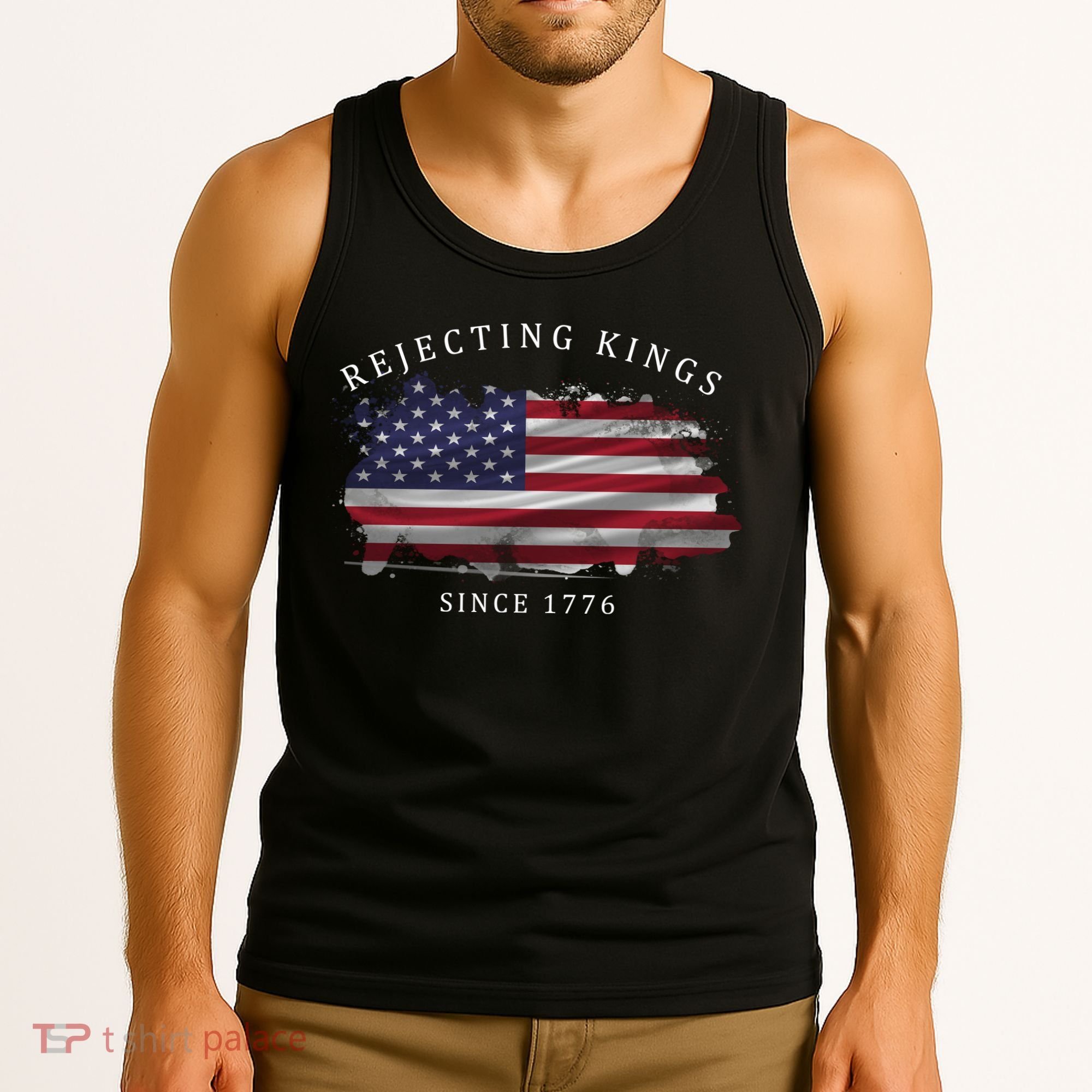 Retro Rejecting Kings Since 1776 Protest Pro Democracy Tank Top