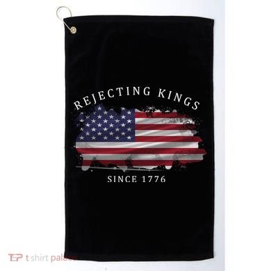 Retro Rejecting Kings Since 1776 Protest Pro Democracy Golf Towel