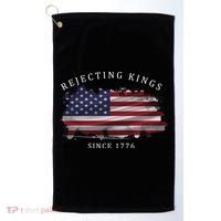 Retro Rejecting Kings Since 1776 Protest Pro Democracy Golf Towel thumb 0